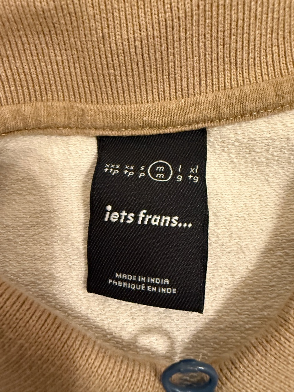 Men's Navy and Cream Zip-Neck Pullover Sweater urban outfitters - Picture 2 of 9